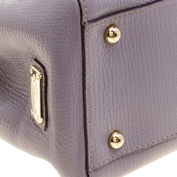 Pre Owned Tod's Lilac Leather D-Styling Shopper Tote