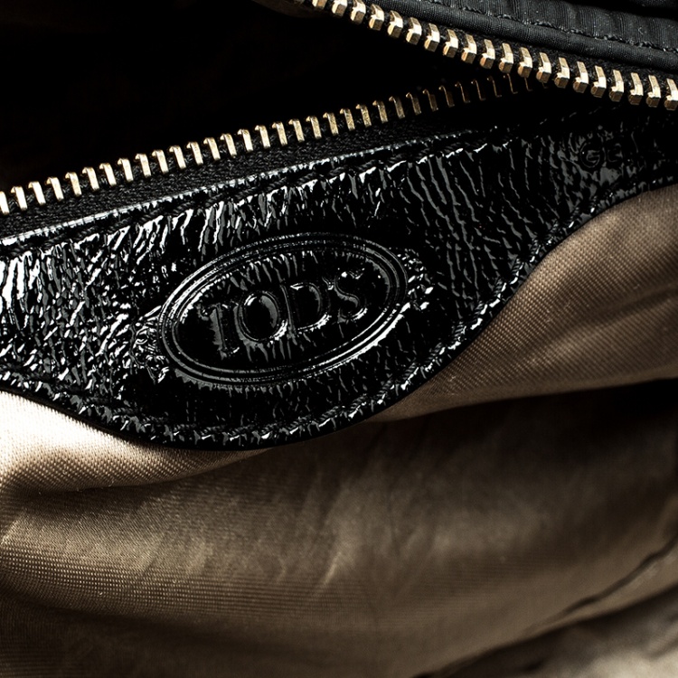 Pre Owned Tod's Black Nylon Pashmy Satchel