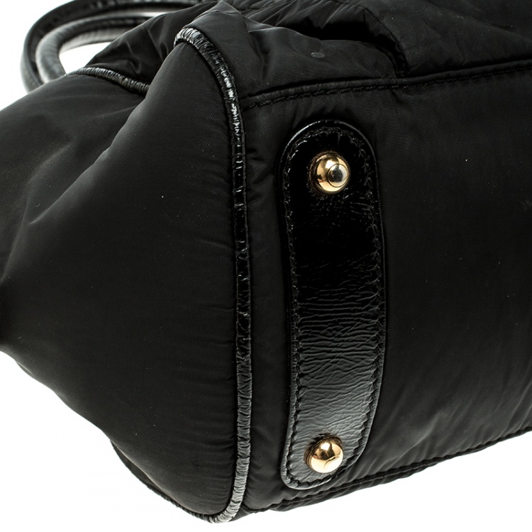 Pre Owned Tod's Black Nylon Pashmy Satchel