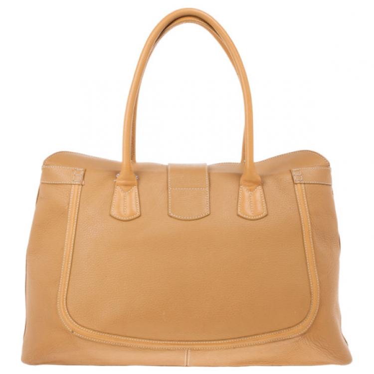 Pre Owned Tod’s Brown Leather XL Buckled Tote