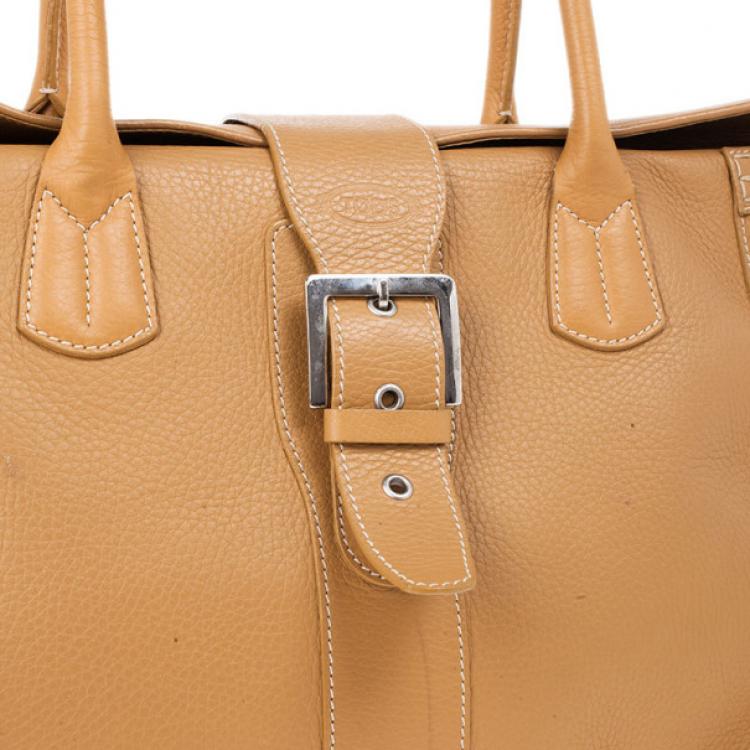 Pre Owned Tod’s Brown Leather XL Buckled Tote