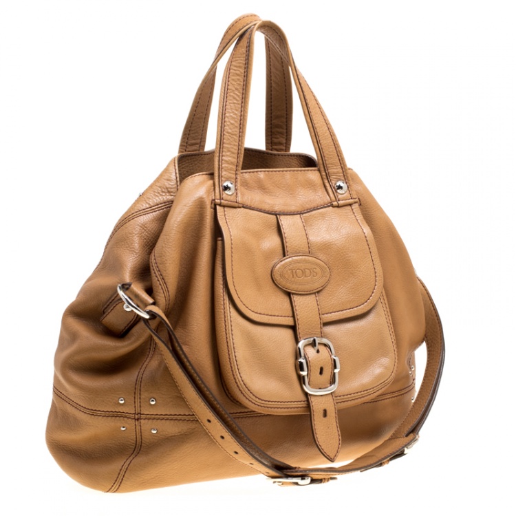 Pre Owned Tod's Brown Leather Large Tote