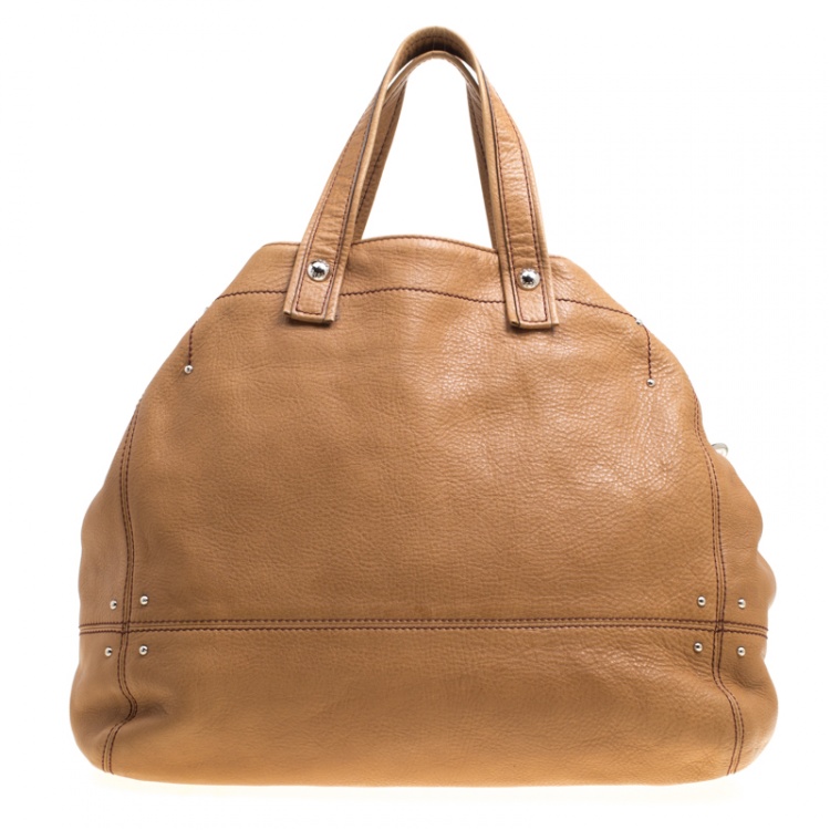 Pre Owned Tod's Brown Leather Large Tote