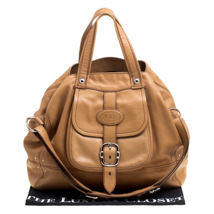 Pre Owned Tod's Brown Leather Large Tote