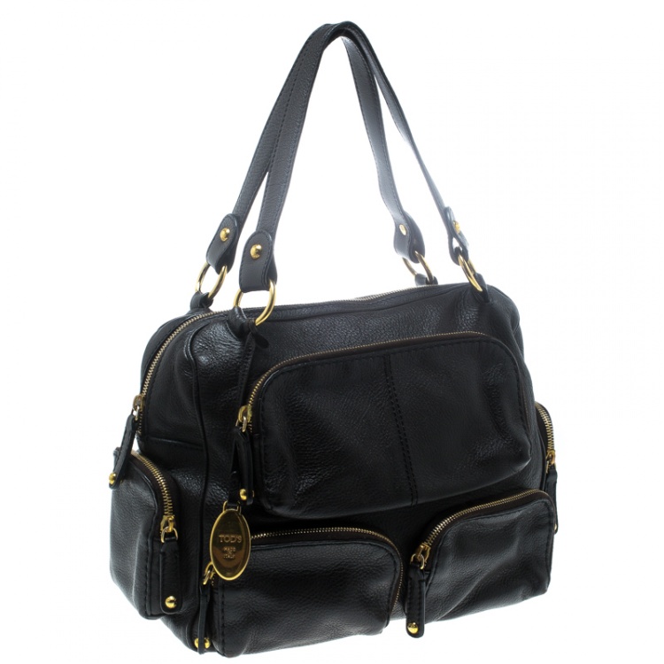Pre Owned Tod's Dark Brown Leather T Bag Media Satchel 