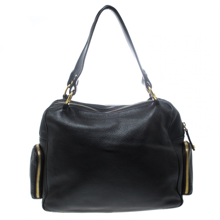 Pre Owned Tod's Dark Brown Leather T Bag Media Satchel 