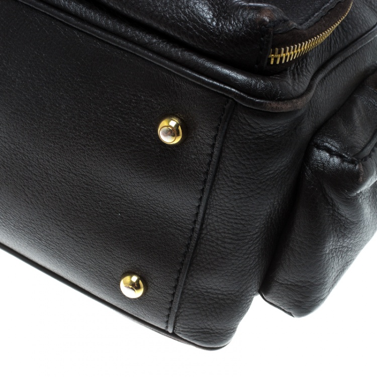 Pre Owned Tod's Dark Brown Leather T Bag Media Satchel 