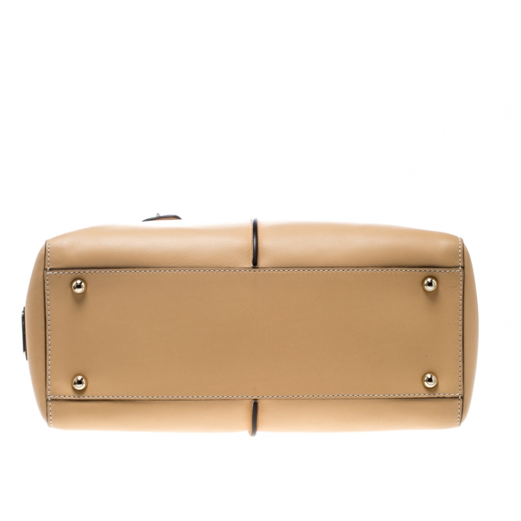 Pre Owned Tod's Beige Leather D-Styling Shopper Top Handle Bag