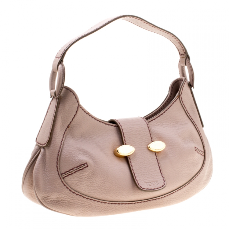 Pre Owned Tod's Lilac Leather Hobo