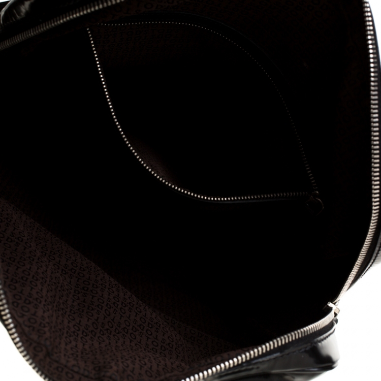 Pre Owned Tod's Black Patent Leather T Bag Media Satchel
