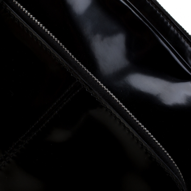 Pre Owned Tod's Black Patent Leather T Bag Media Satchel
