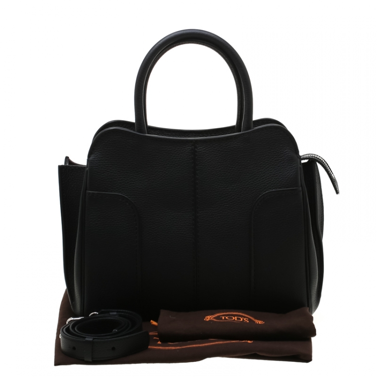 Pre Owned Tod's Black Leather Medium Sella Satchel