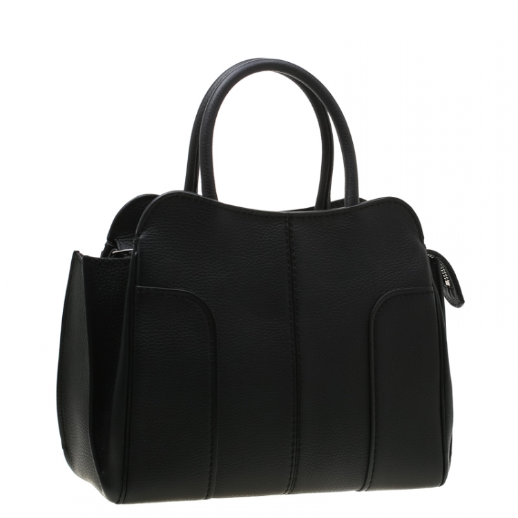 Pre Owned Tod's Black Leather Medium Sella Satchel