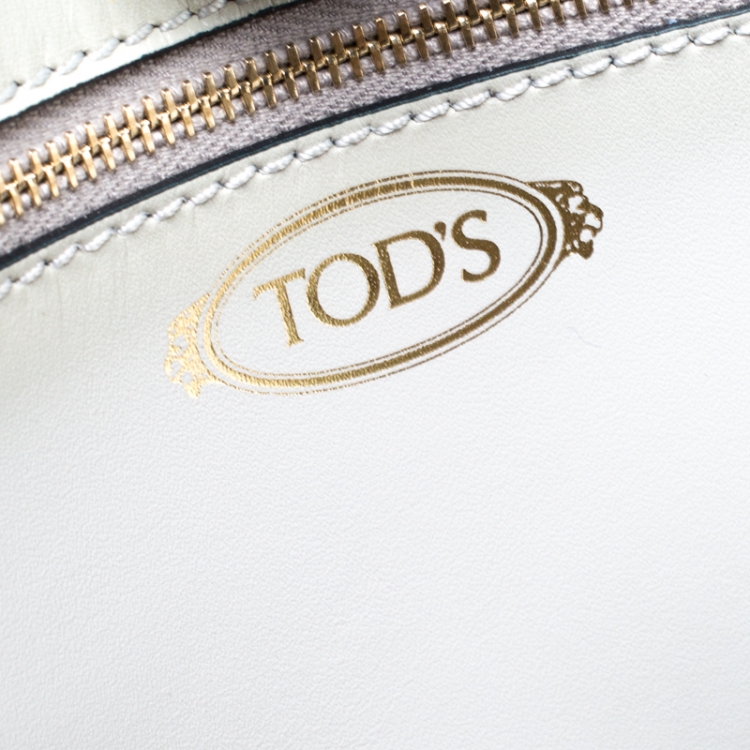 Pre Owned Tod's Blue Leather Cape Shopper Tote