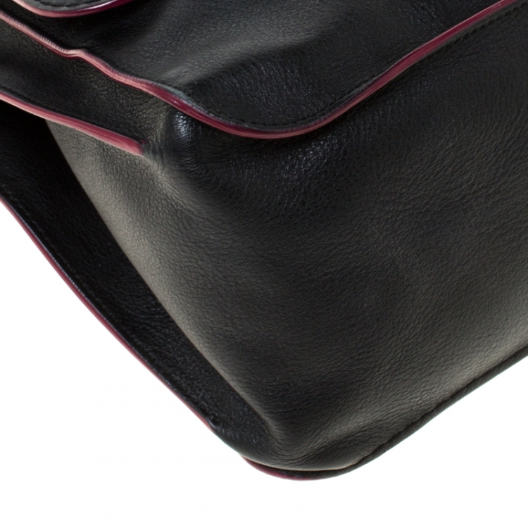 Pre Owned Tod’s Black Leather Top Handle Bag