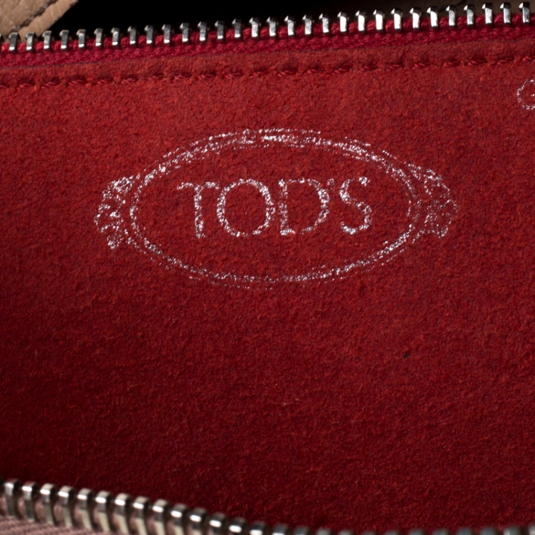 Pre Owned Tod’s Beige Leather Wave Top Handle Bag