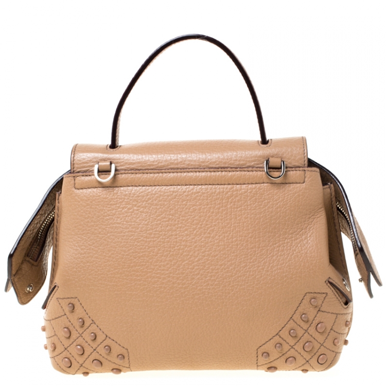 Pre Owned Tod’s Beige Leather Wave Top Handle Bag