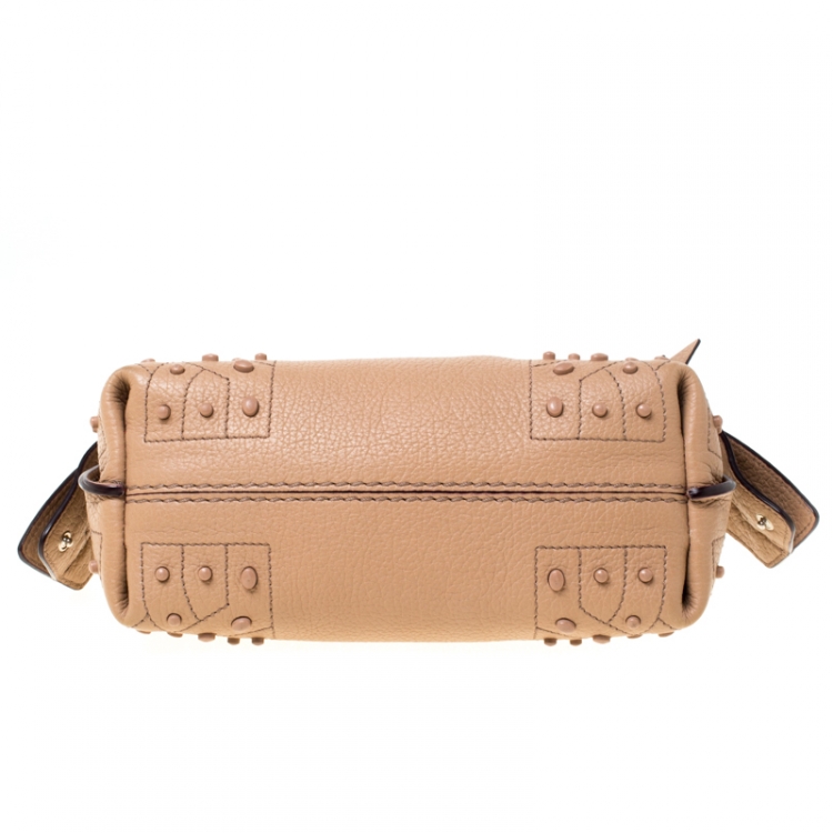 Pre Owned Tod’s Beige Leather Wave Top Handle Bag