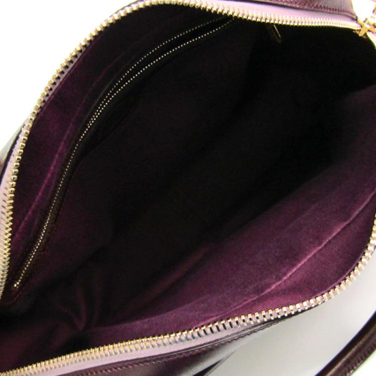 Pre Owned Tod's Burgundy Leather Small Military Bowler Bag