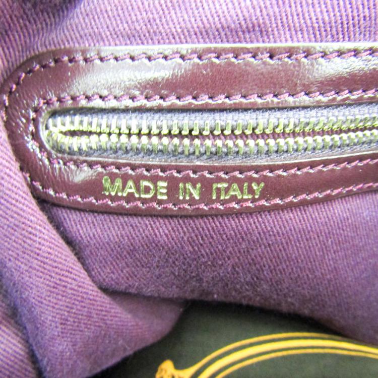 Pre Owned Tod's Burgundy Leather Small Military Bowler Bag