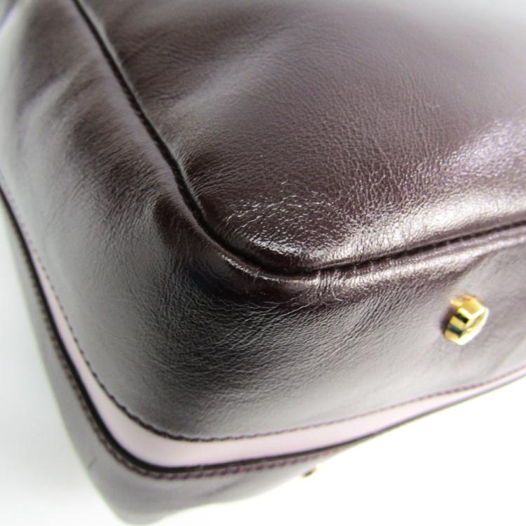 Pre Owned Tod's Burgundy Leather Small Military Bowler Bag