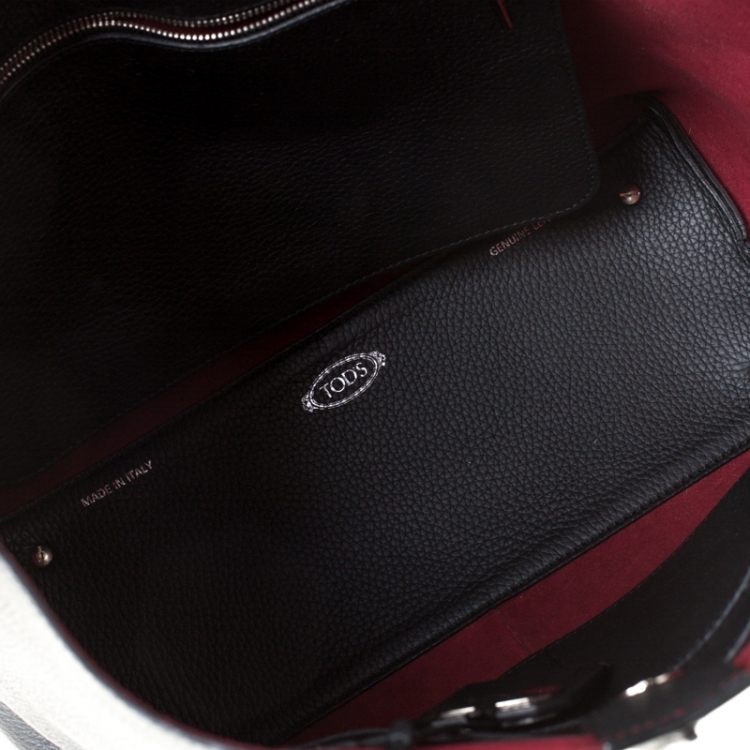Pre Owned Tod's Black Leather Small Joy Tote