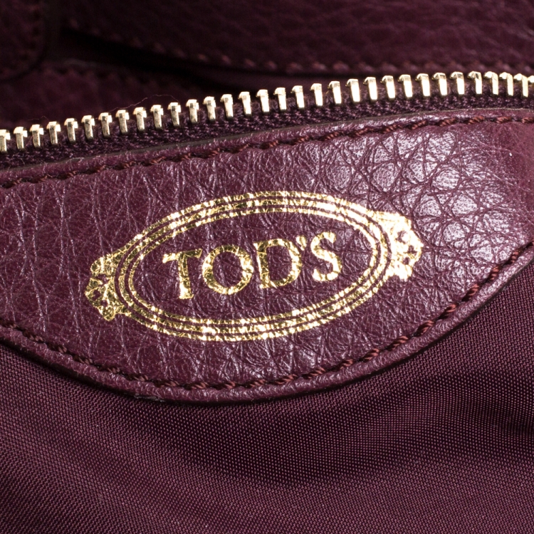 Pre Owned Tod's Beige Leather Flower Shoulder Bag