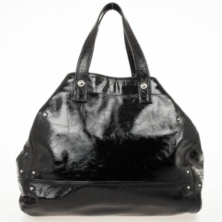 Pre Owned Tod's Black Patent Leather Bag