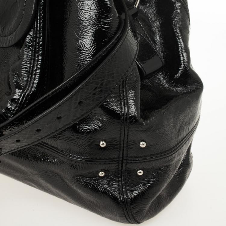 Pre Owned Tod's Black Patent Leather Bag