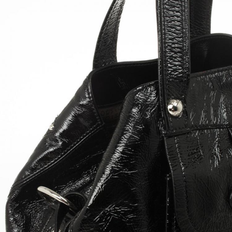 Pre Owned Tod's Black Patent Leather Bag