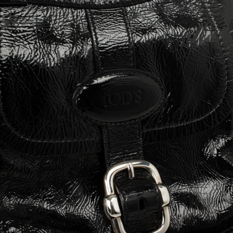 Pre Owned Tod's Black Patent Leather Bag