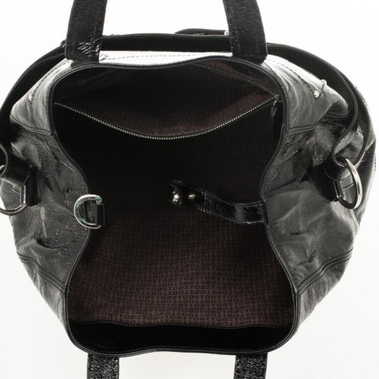 Pre Owned Tod's Black Patent Leather Bag