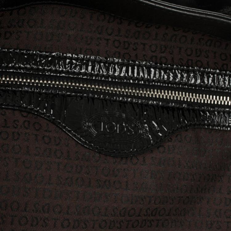 Pre Owned Tod's Black Patent Leather Bag