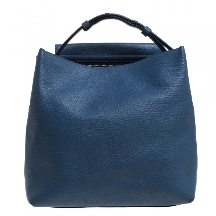 Pre Owned Tod's Blue Leather Small Joy Top Handle Bag