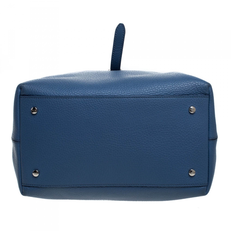 Pre Owned Tod's Blue Leather Small Joy Top Handle Bag