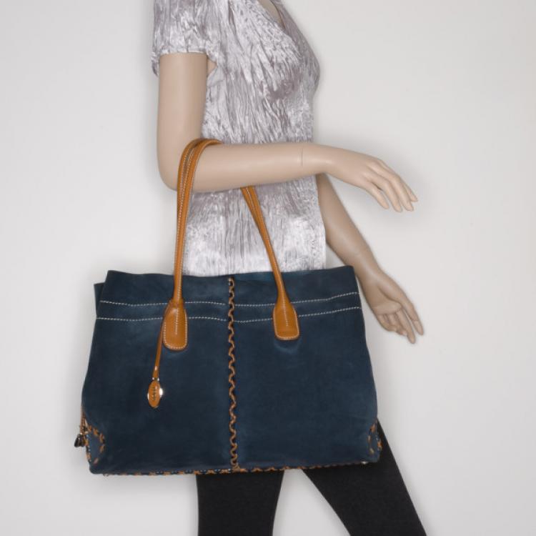 Pre Owned TOD's Suede D-Styling Tote 