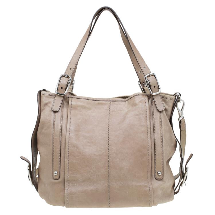 Pre Owned Tod's Beige Leather G-Line Easy Sacca Tote