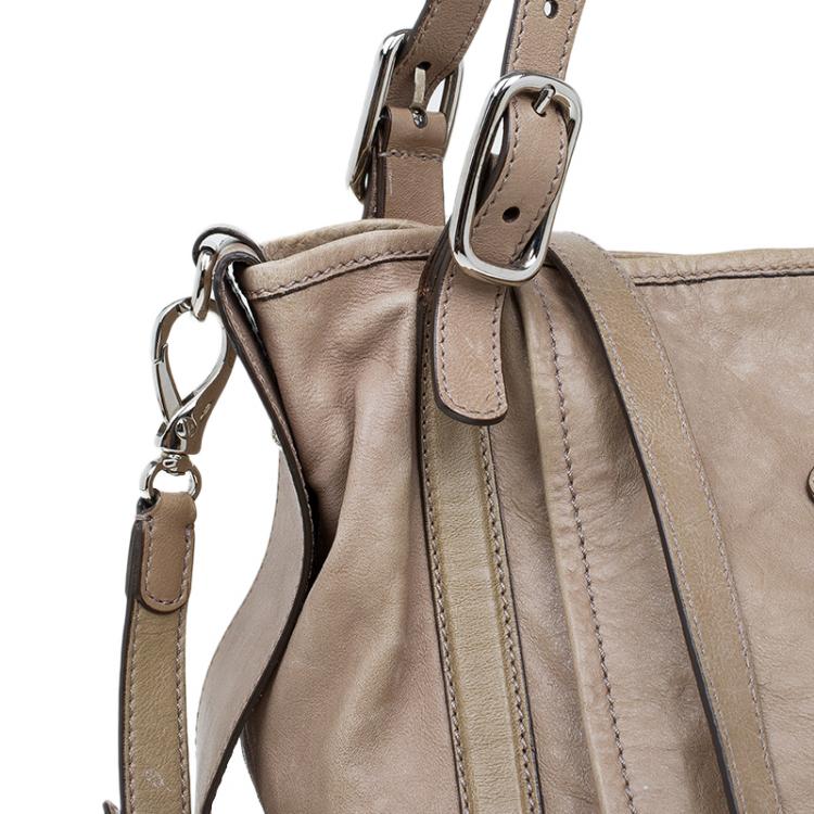 Pre Owned Tod's Beige Leather G-Line Easy Sacca Tote