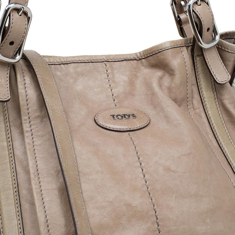 Pre Owned Tod's Beige Leather G-Line Easy Sacca Tote
