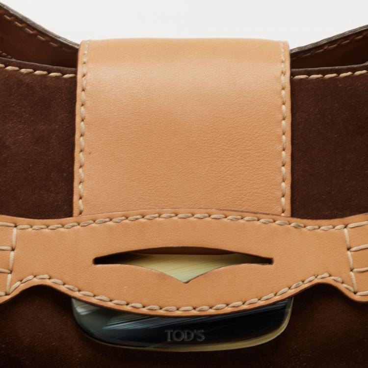 Pre Owned Tod's Brown Suede and Leather Satchel