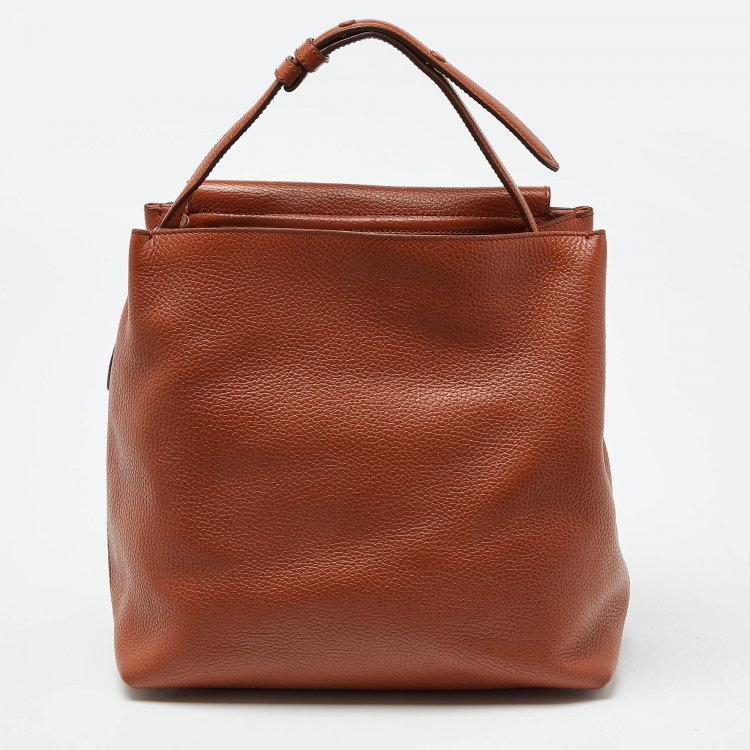 Pre Owned Tod's Tan Leather Top Handle Bag