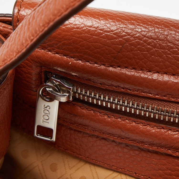 Pre Owned Tod's Tan Leather Top Handle Bag
