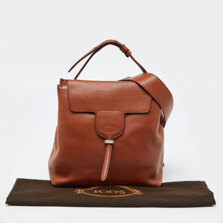 Pre Owned Tod's Tan Leather Top Handle Bag
