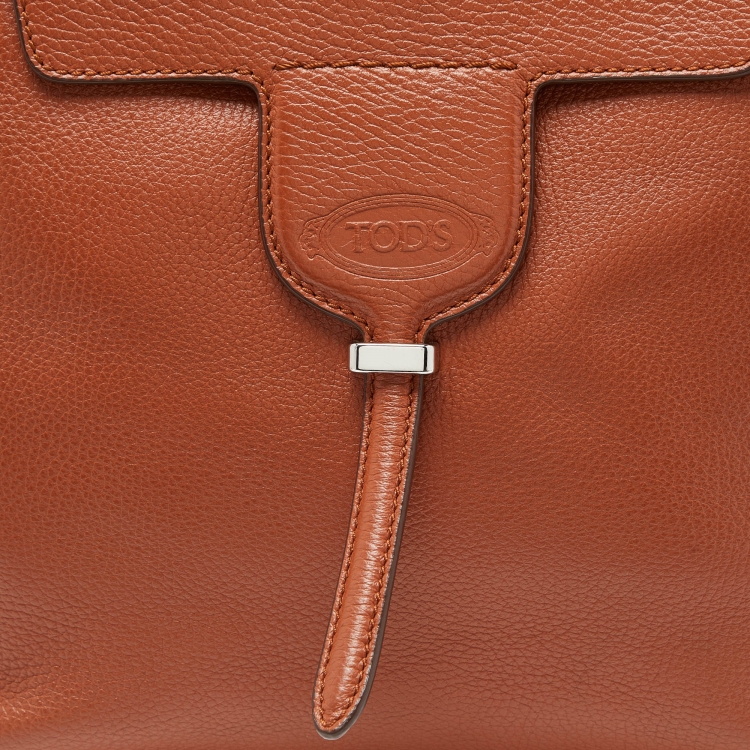 Pre Owned Tod's Tan Leather Top Handle Bag