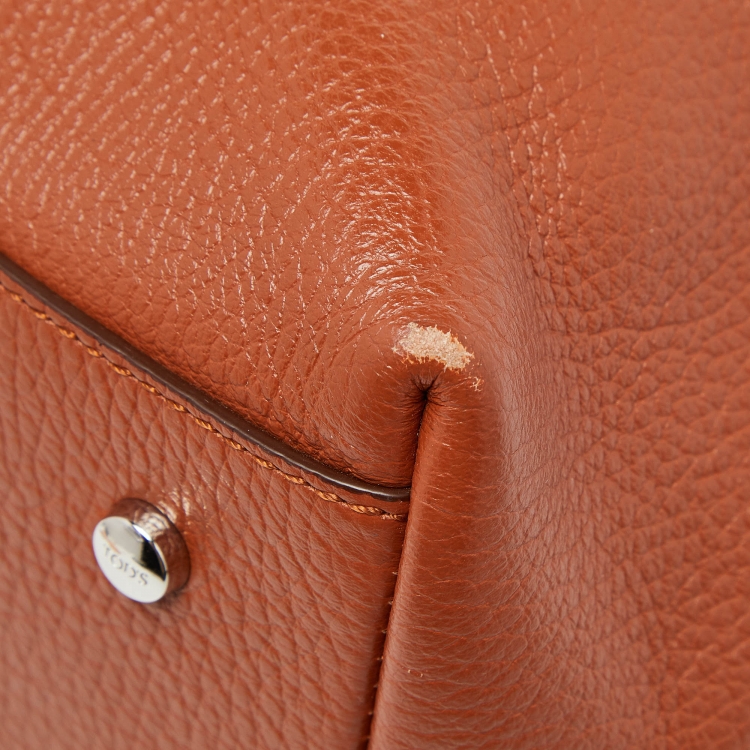 Pre Owned Tod's Tan Leather Top Handle Bag