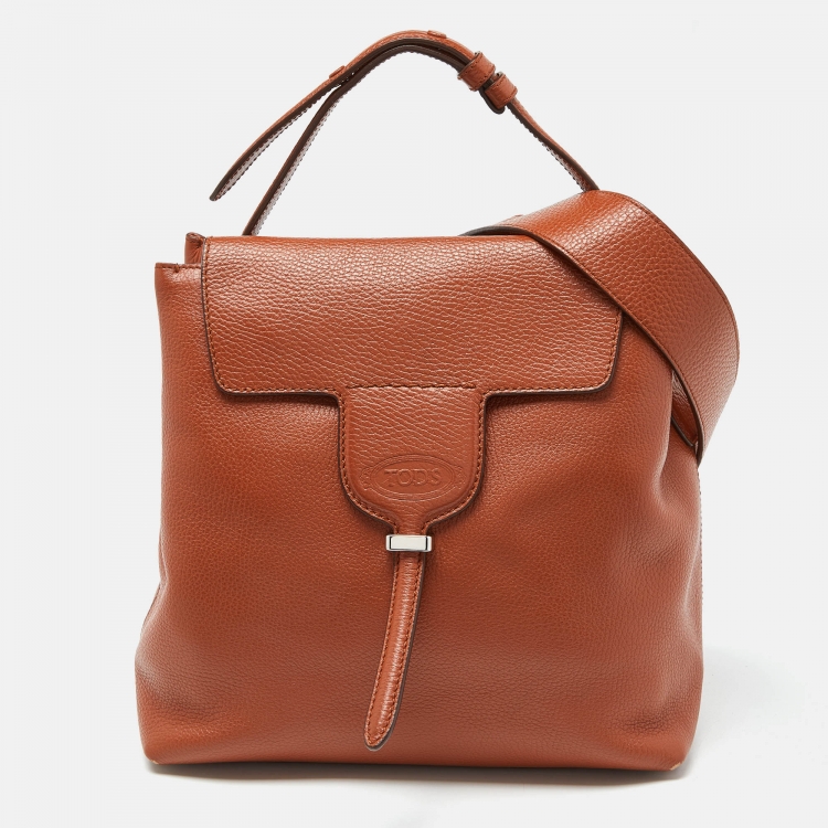 Pre Owned Tod's Tan Leather Top Handle Bag