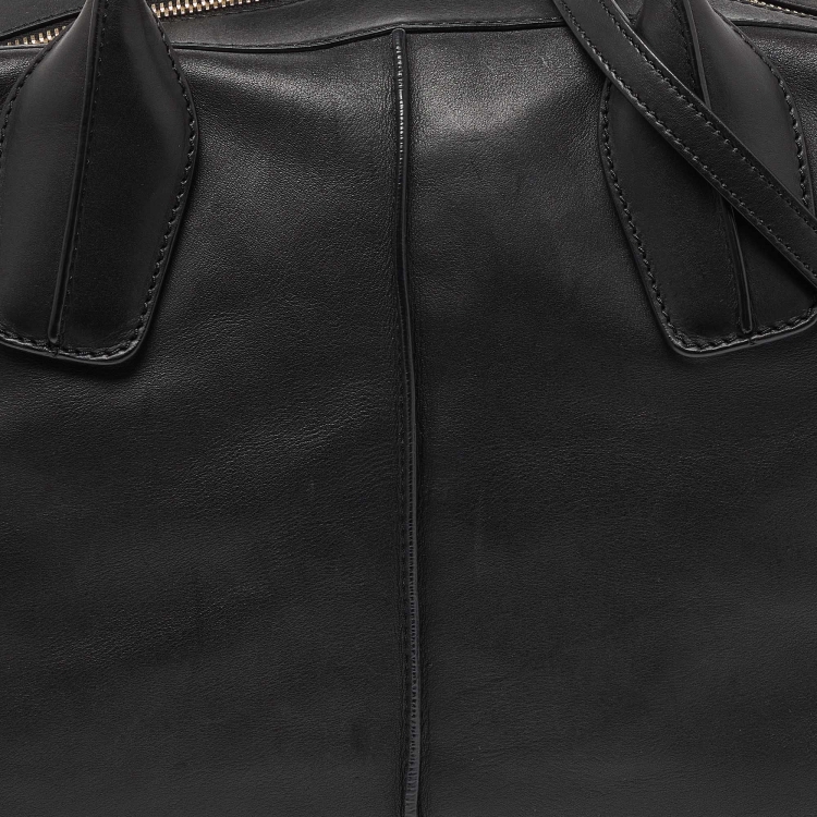 Pre Owned Tod's Black Leather D-Styling Bauletto Medio Satchel