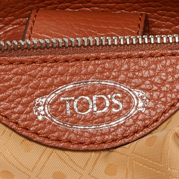 Pre Owned Tod's Brown Leather Joy Top Handle Bag