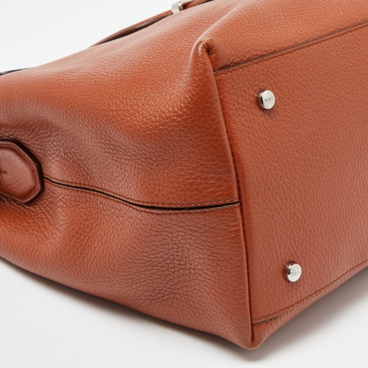 Pre Owned Tod's Brown Leather Joy Top Handle Bag