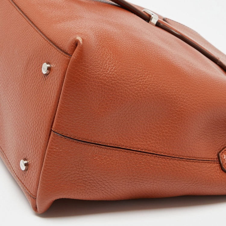 Pre Owned Tod's Brown Leather Joy Top Handle Bag